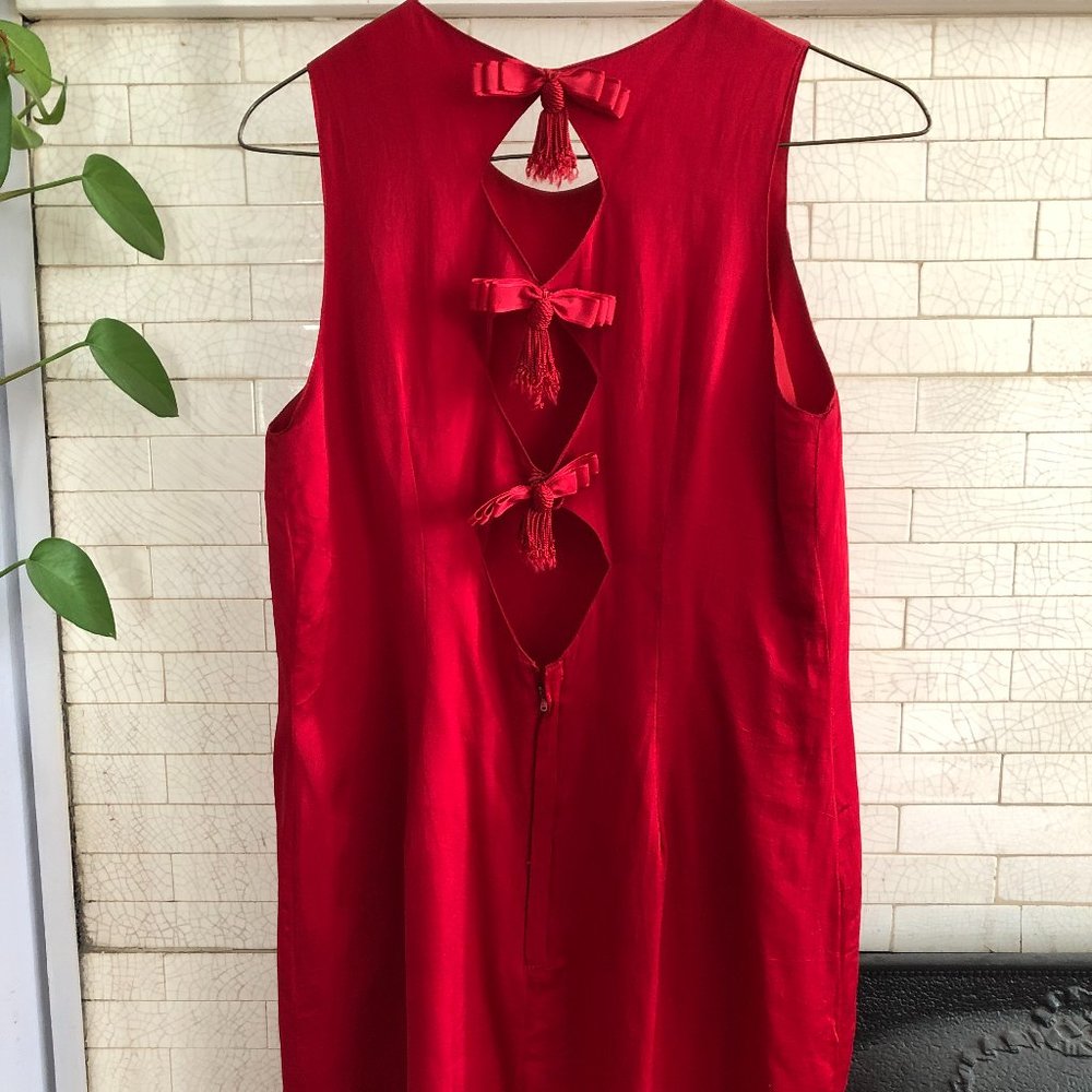Vintage red silk dress! S/M